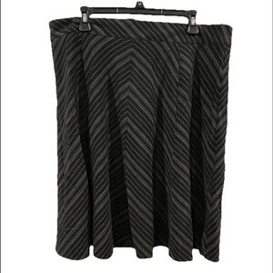 VTG 90’s Christy Girl Black White Chevron Women Skirt A-line Paneled Flare Sz 16